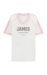 James College Waffle Tee Snow
