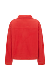 Sherpa Zip Through Jacket Red Alert