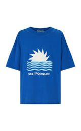 Tropiques Oversized Tee Spanish Blue
