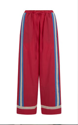 La Mer Stripe Pant Lobster Red