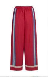 La Mer Stripe Pant Lobster Red