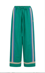 La Mer Stripe Pant Jade Green