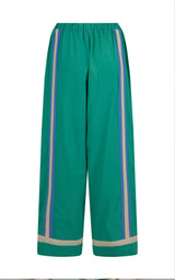 La Mer Stripe Pant Jade Green