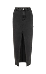 Good Days Denim Skirt Vintage Grey