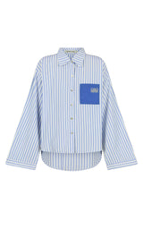 AJ Stripe Shirt Sky Blue