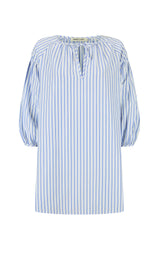 AJ Stripe Dress Sky Blue