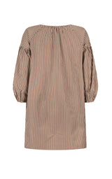 AJ Stripe Dress Chocolate