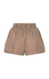 AJ Stripe Short Chocolate