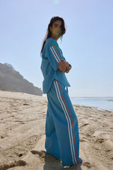 AJ Retro Stripe Shirt Sea Blue
