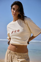 Shells Oversized Tee Natural