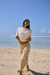 Shells Oversized Tee Natural