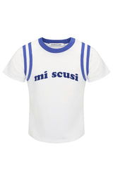 Mi Scusi Baby Tee Warm White