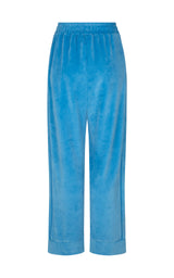 Velour Piping Pant Dusty Blue