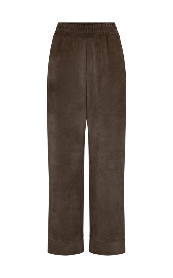 Velour Piping Pant Chocolate
