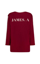 James Long Sleeve Top Red Wine