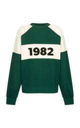1982 Contrast Knit Sweater Forest