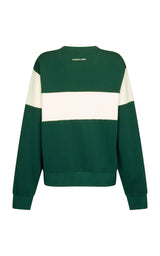1982 Contrast Knit Sweater Forest