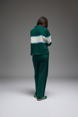 GT Rugby Long Sleeve Polo Shirt Forest