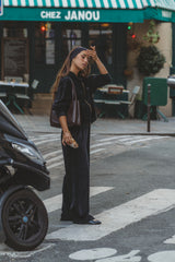 AJ Velour Trackpant Noir