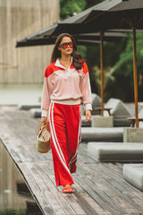 AJ Vintage Knit Sweatshirt Soft Blush