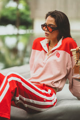 AJ Vintage Knit Sweatshirt Soft Blush