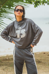 Daytona Long Sleeve Top Washed Black