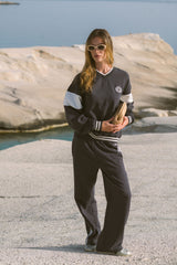 AJ Appliqué Sweatshirt Washed Black