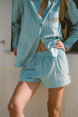 AJJA Stripe Short Sky Blue
