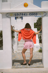 Palmera V Neck Sweatshirt Soft Coral