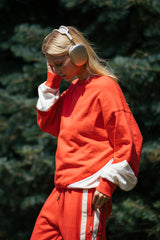 Splice Sweatshirt Coral