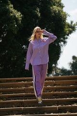 Bisous Stripe Shirt Violet