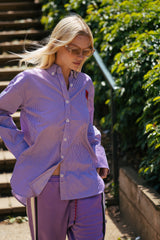 Bisous Stripe Shirt Violet
