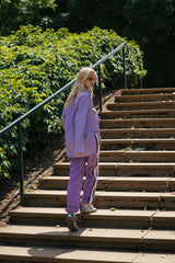 Bisous Stripe Shirt Violet