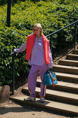 Bisous Stripe Shirt Violet