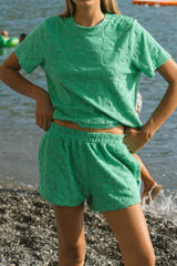 Cruise Terry Top Tropical Green