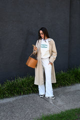 Snap Hem Trackpant Coconut