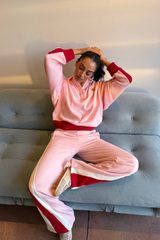 Waffle Splice Sweatshirt Ballet Pink