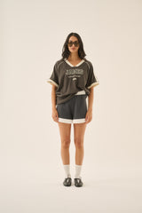 Retro Track Short Washed Black