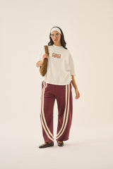 Barrel Trackpant Burgundy - Pre Order