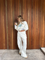 Snap Hem Trackpant Coconut