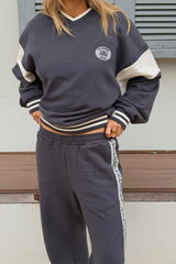 AJ Appliqué Sweatshirt Washed Black