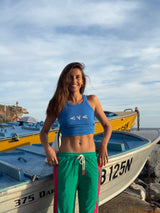 Corfu Terry Pant Emerald Green