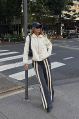 AJ Logo Stripe Trackpant Washed Black