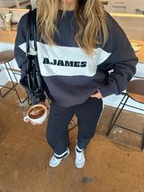 A James Sweatshirt Washed Black