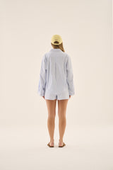 AJ Stripe Short Sky Blue