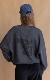 NYC Sweatshirt Washed Black