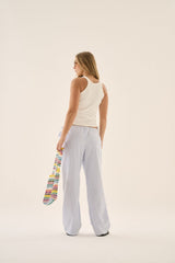 AJ Stripe Pant Sky Blue