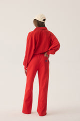 Tiva Waffle Sweatshirt Apple Red