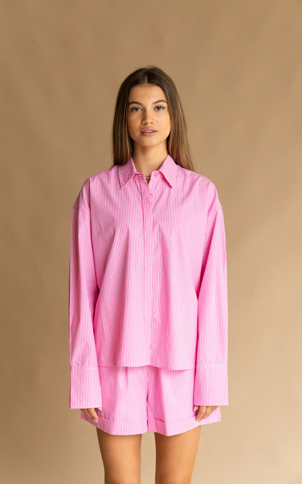 Holiday Shirt Pink Stripe