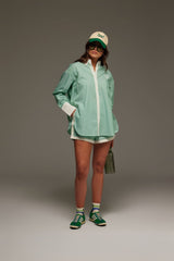 Club Cotton Shirt Green Stripe